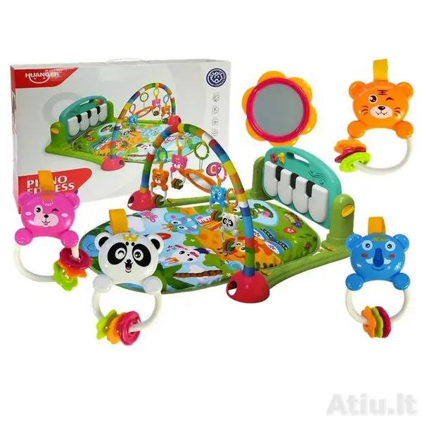 Interaktyvus lavinamasis kilimėlis su pianinu "Džiunglės" Mėlynas