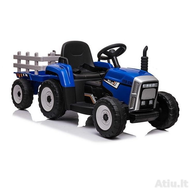 Vaikiškas elektromobilis Traktorius XMX611 su priekaba Mėlynas