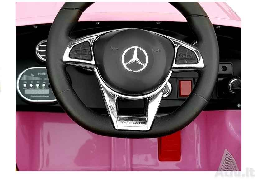 Vaikiškas elektromobilis Mercedes C63 Rožinis