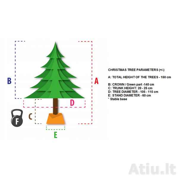 Dirbtinė Kalėdų eglutė Natural Spruce 150 cm