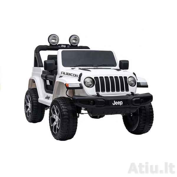 Vaikiškas elektromobilis Jeep Rubicon 4x4 Baltas