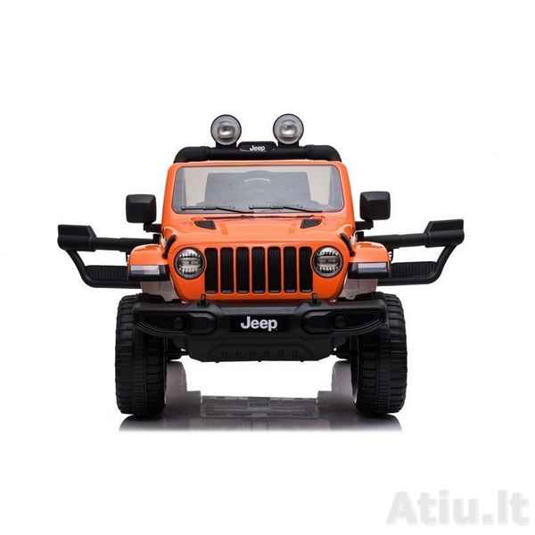 Vaikiškas elektromobilis Jeep Rubicon 4x4 Oranžinis