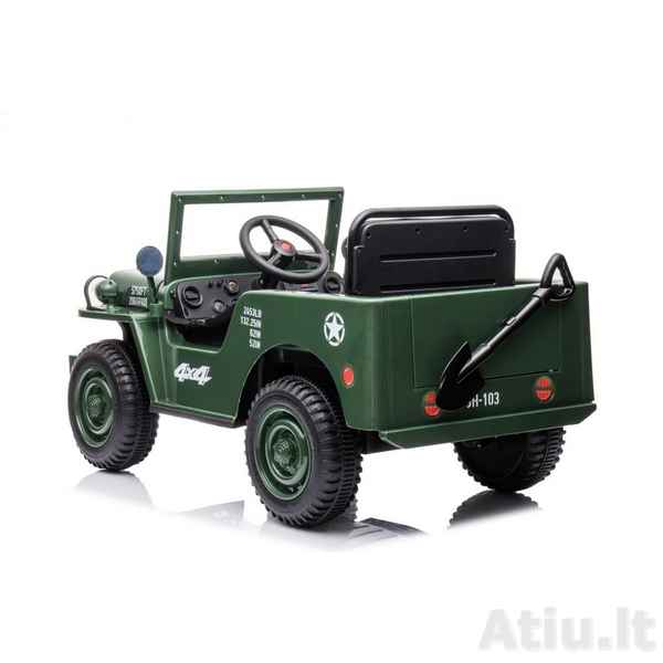 Vaikiškas elektromobilis JH-103 Žalias (army)